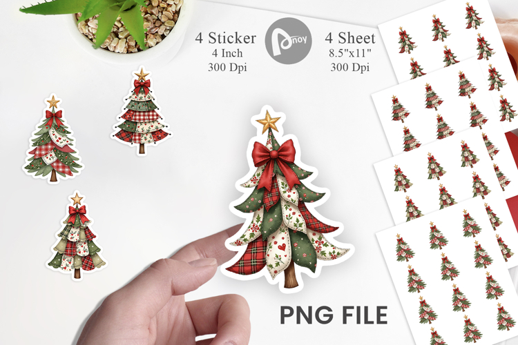 Patchwork Tree Sticker