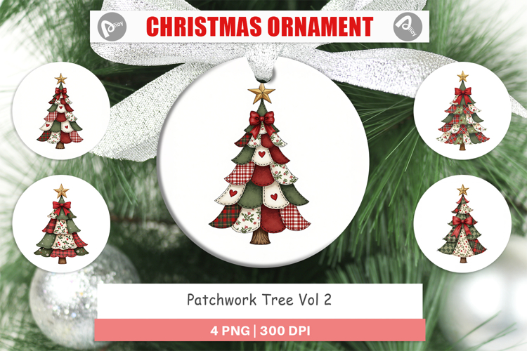 Patchwork Tree Ornament
