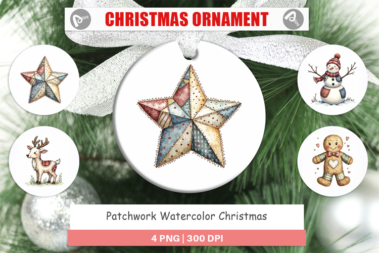 Patchwork Christmas Ornament