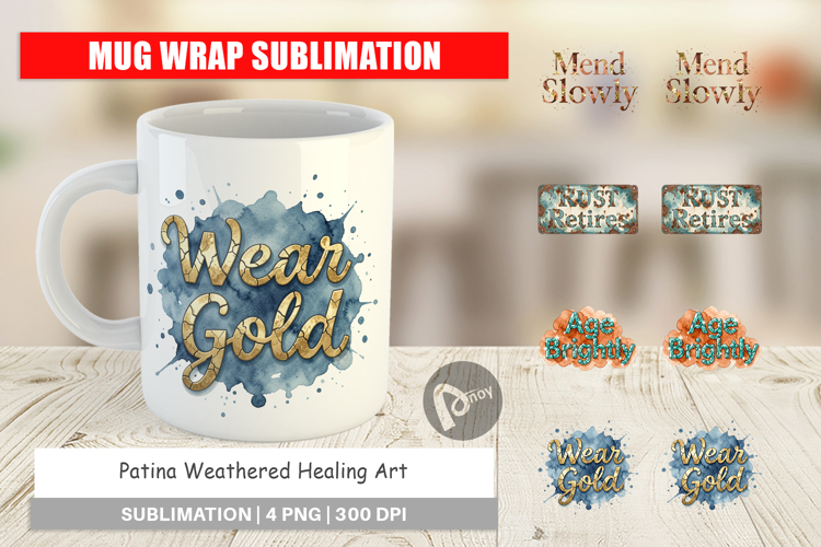 Patina Weathered Healing Mug Wrap