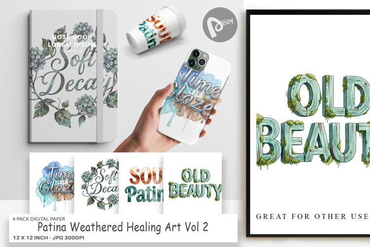 Patina Weathered Healing Digital Paper