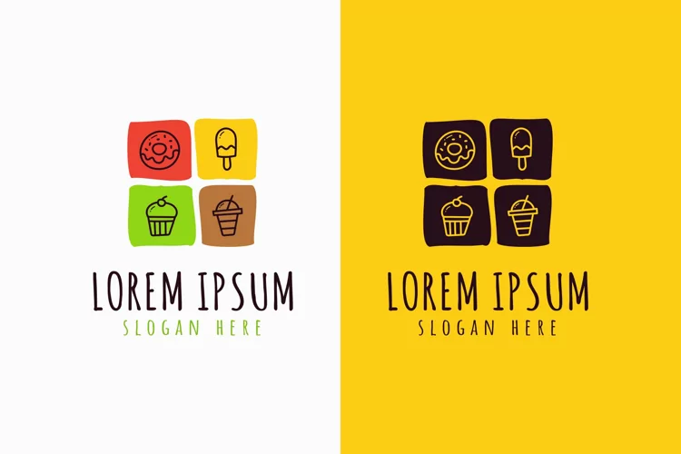 Patisserie Colorful Logo Illustrations