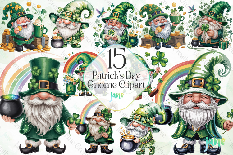 Patrick’s Day Gnome Clipart