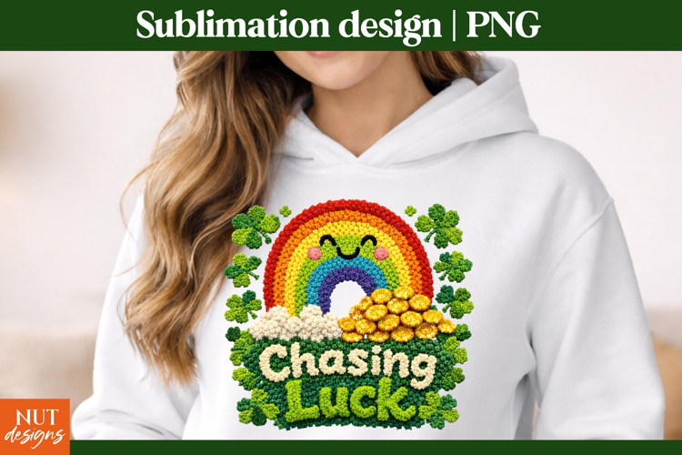 Latch Hook St. Patrick’s Lucky Rainbow Patrick day quote