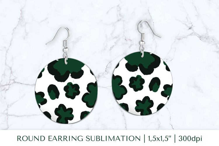 Saint Patrick’s Day round earrings sublimation design PNG 25