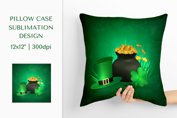 Saint Patricks Day Pillow Case Sublimation Design PNG 007