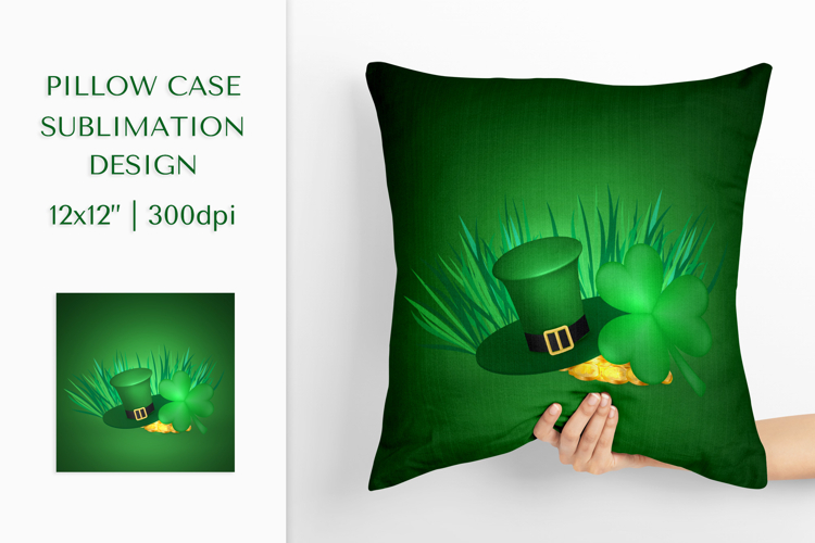 Saint Patricks Day Pillow Case Sublimation Design PNG 009