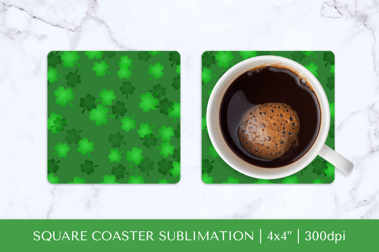 St Patrick’s Day square coaster sublimation design PNG 24
