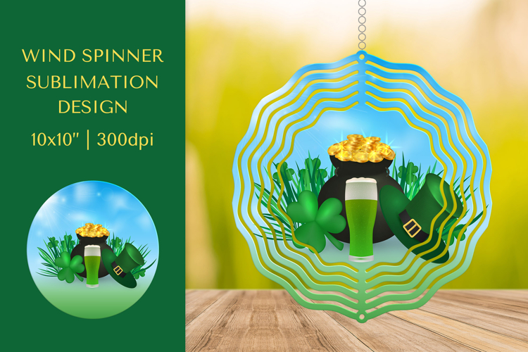 St Patricks Day Wind Spinner Sublimation Design PNG 18