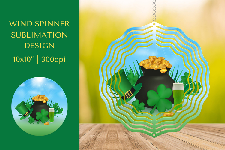 Saint Patricks Day Wind Spinner Sublimation Design PNG 19