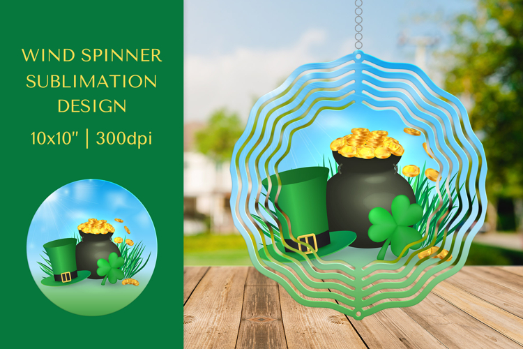 St Patricks Day Wind Spinner Sublimation Design PNG 20