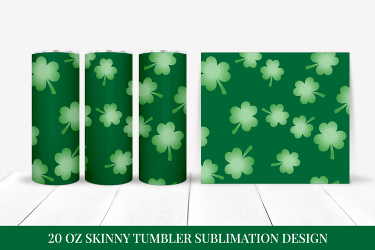 Green Leaves Skinny Tumbler Wrap Sublimation Design PNG 003