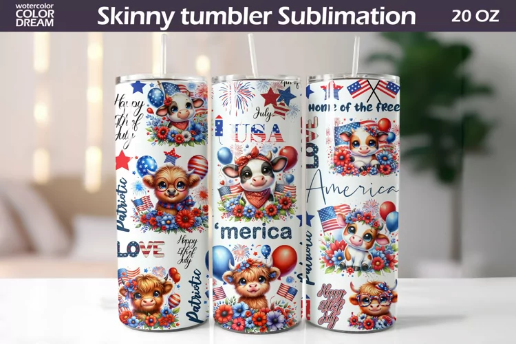 Patriotic Tumbler Wrap | 4th of July Tumbler Seamless
