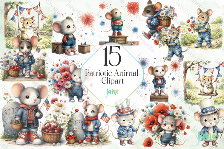 Patriotic Animal Clipart