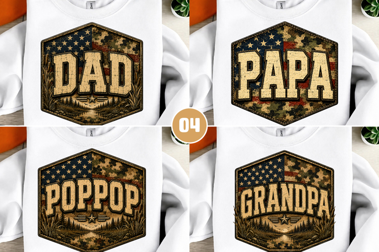 Patriotic Camo Dad Hunting Png