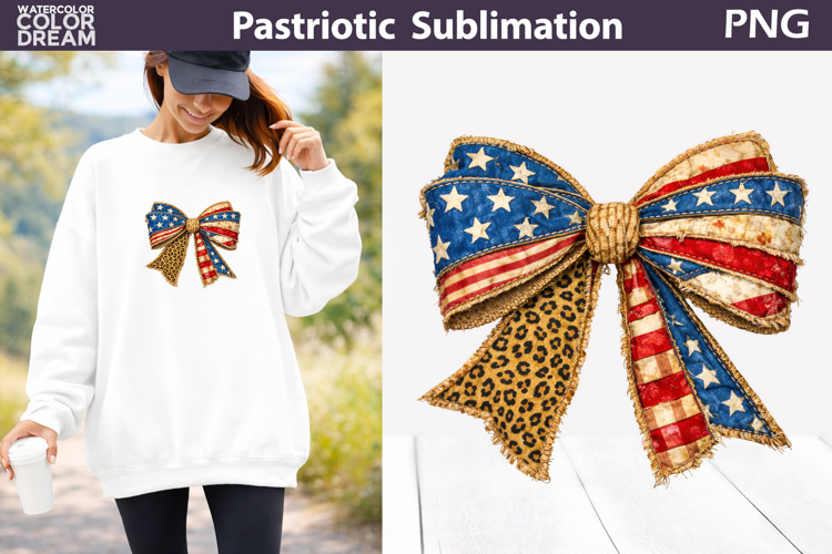 Patriotic Bow Clipart | Fourth Of July Sublimation