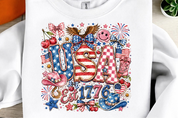 Patriotic Coquette Bow Shirt Design
