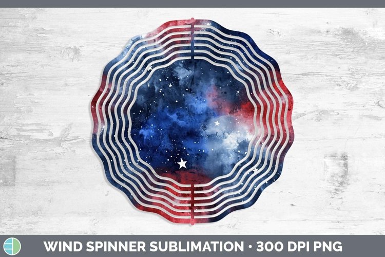 Patriotic Galaxy Wind Spinner Sublimation Spinner Designs