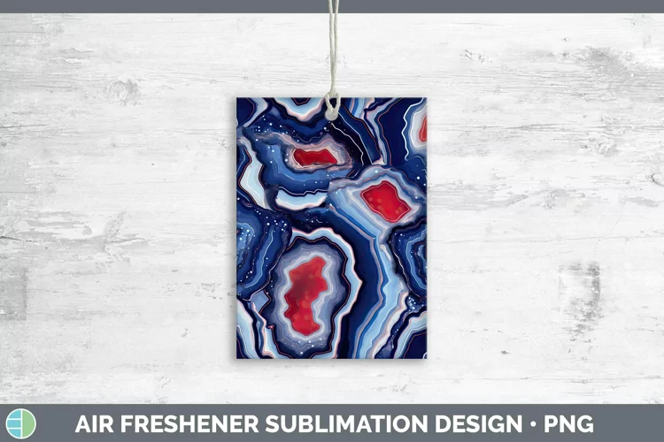 Patriotic Geode Air Freshener | Sublimation Car Freshener De