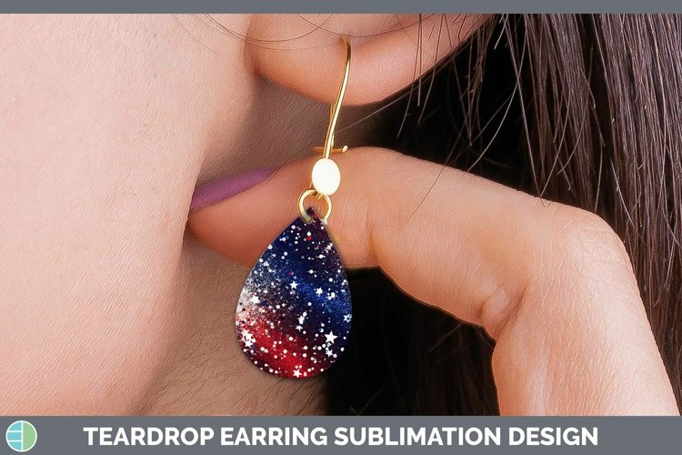 GorgeousPatriotic Teardrop Earrings design.