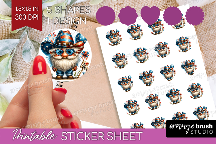 4th Of July Gnome Clipart Image 4