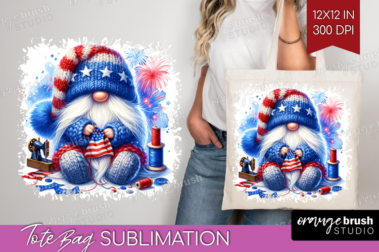 4th Of July Gnome Clipart Image 3