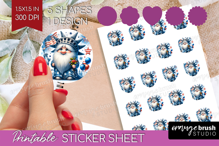 4th Of July Gnome Clipart Image 2