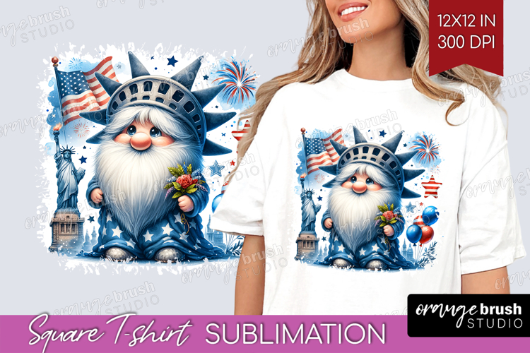 4th Of July Gnome Clipart Image 2