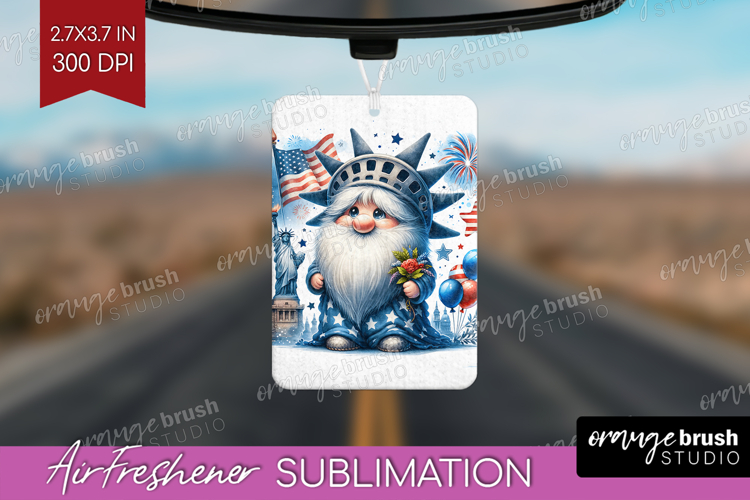 4th Of July Gnome Air Freshener PNG - Patriotic PNG