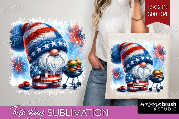 4th Of July Gnome Clipart