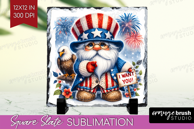 4th Of July Gnome Clipart