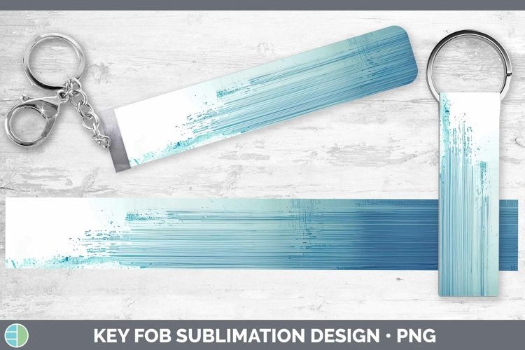 Patriotic Gradient Ombre Key Fob | Sublimation Wristlet Desi