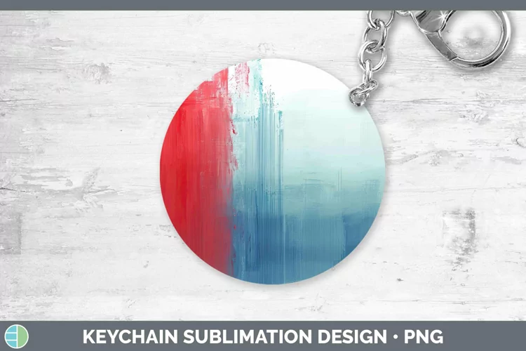 Patriotic Gradient Ombre Keychain | Sublimation Keyring Desi