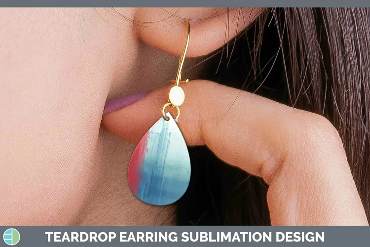Patriotic Gradient Ombre Teardrop Earrings Sublimation Earri