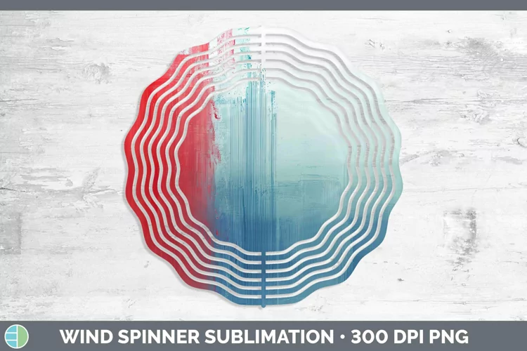 Patriotic Gradient Ombre Wind Spinner Sublimation Spinner De
