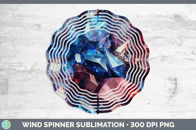 Patriotic Holographic Wind Spinner Sublimation Spinner Desig