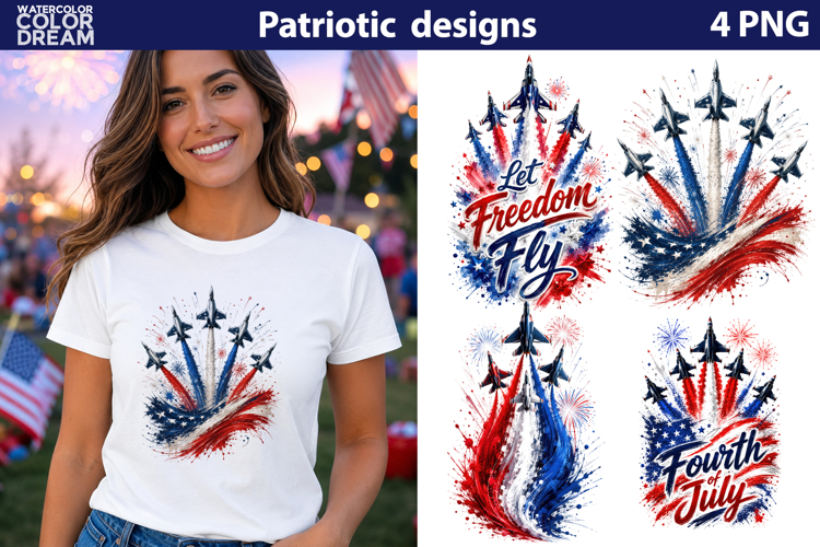 Patriotic Jet Planes | Fourth of July Sublimation