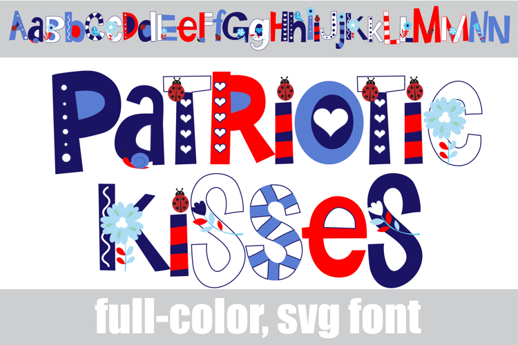 Patriotic Kisses Color Font