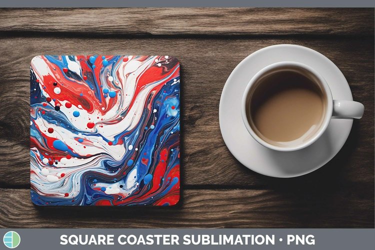GorgeousPatriotic Square Coaster design.