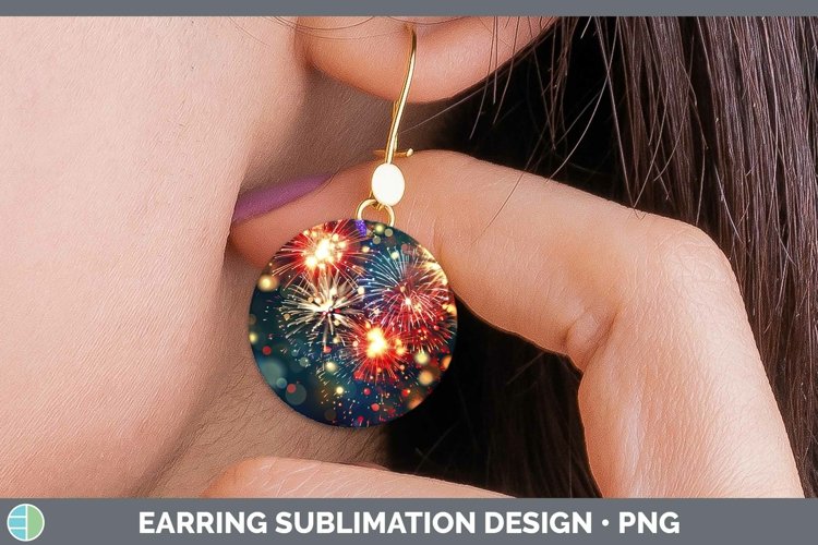 GorgeousPatriotic Round Earrings design.