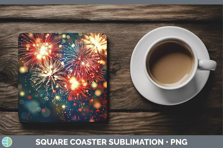 Patriotic Patriotic Square Coaster Sublimation Coaster Desig