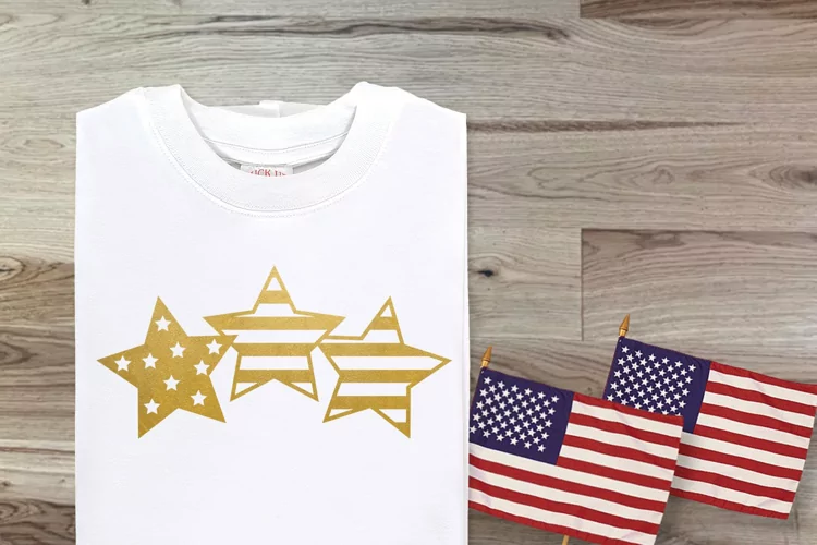Patriotic Triple Stars SVG File