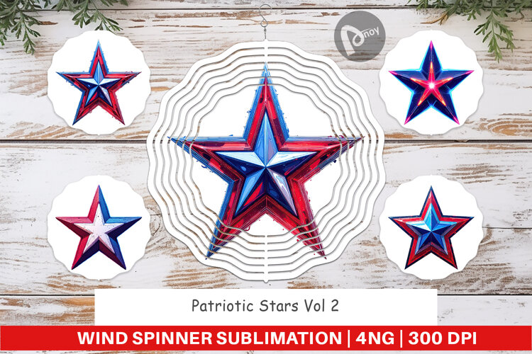 Wind Spinner Patriotic Stars example image 1