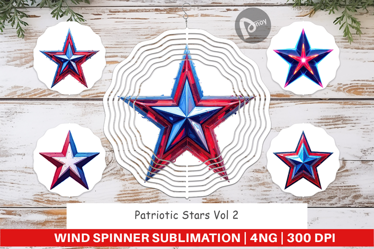 Wind Spinner Patriotic Stars