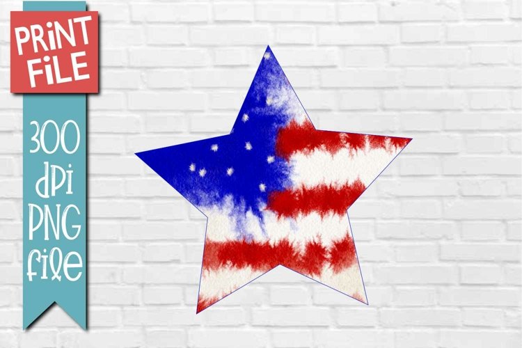 Patriotic Star Sublimation Design