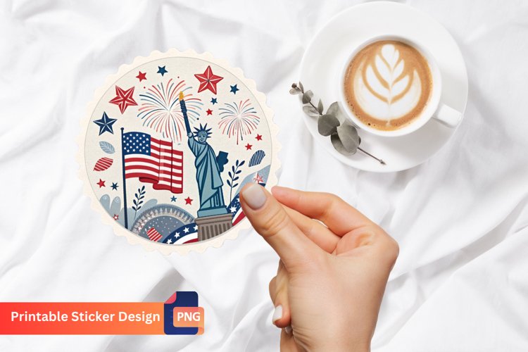 Patriotic Sticker, 4th Of July Sticker, USA Flag Sticker