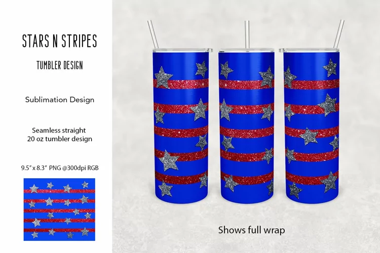 Stars N Stripes Tumbler Sublimation