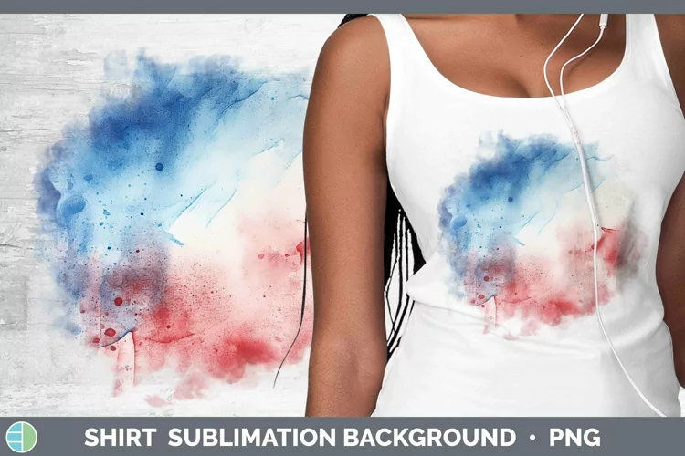Patriotic Watercolor Shirt Sublimation Sublimation Backgroun