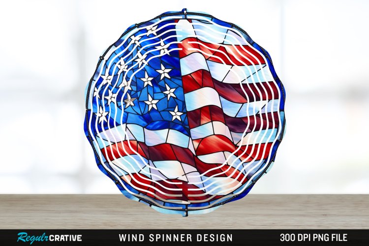 Patriotic Wind Spinner Sublimation PNG Design