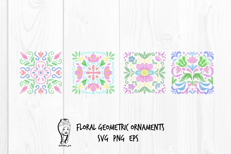 floral geometric ornaments